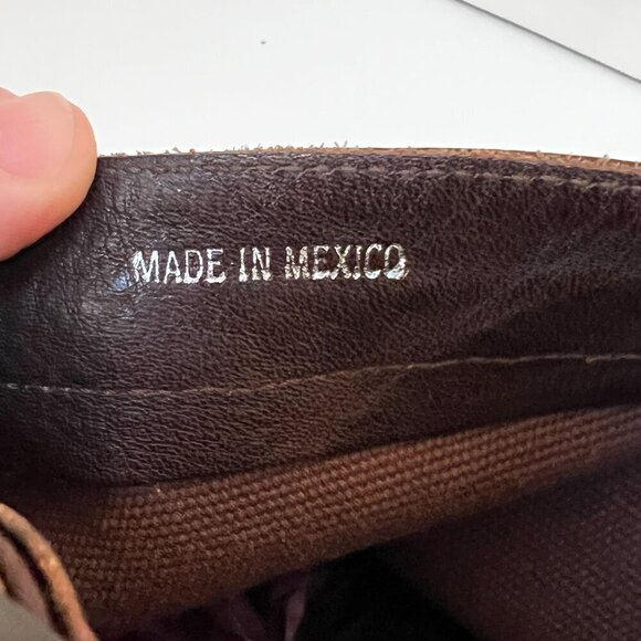 Frye Paige Short Riding Boots Brown Canvas & Leather Pull On Mid Calf 6.5 (READ) - Picture 8 of 15